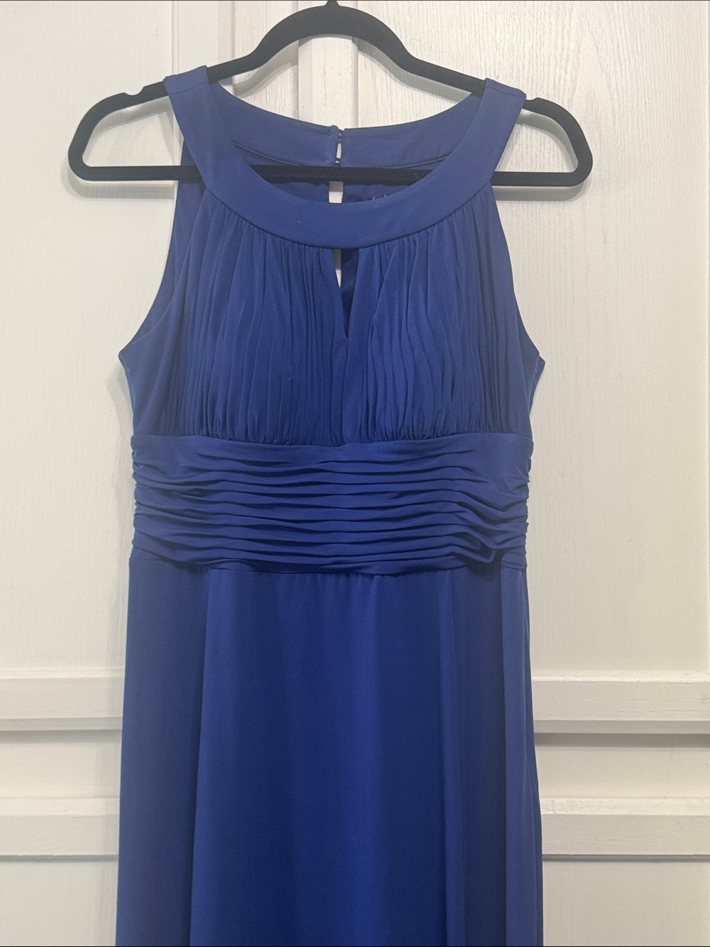 Dress Barn Cobalt Blue Pleated Waist Maxi Dress
